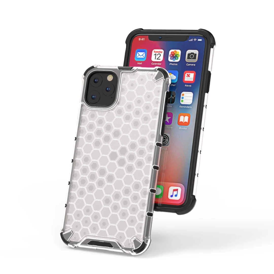 Двухслойный Гибридный панцири чехол для Apple iPhone 11 Pro Max анти шок соты Тяжелая