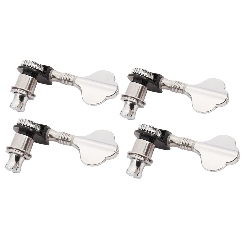 

A Set of 4 Pcs Chrome Bass Tuning Pegs Machine Heads Tuners for Bass Guitar Accessories Parts Musical Instrument(4R)