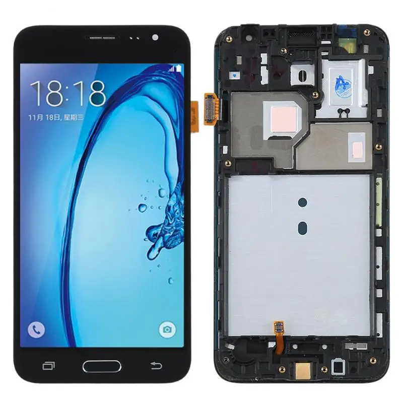 AMOLED для Samsung Galaxy J3 2016 J320F J320 J320FN ЖК-дисплей экран дигитайзер рамка мобильный