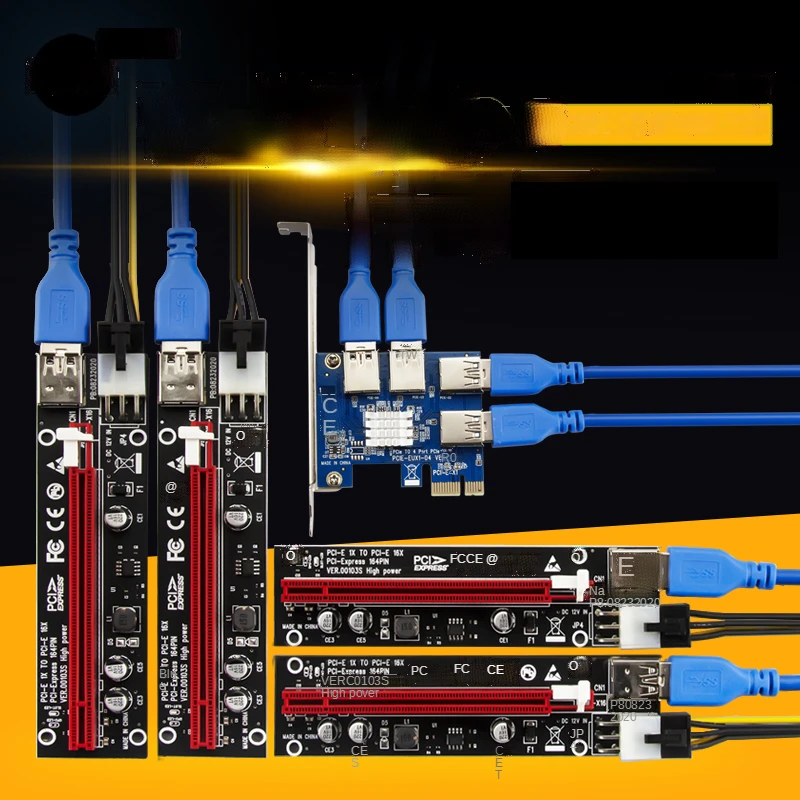 

Кабель-удлинитель GY PCI-E для графической карты от 1 до 4, со слотом для графической карты X16, кабель-удлинитель USB3.0, расширенная карта