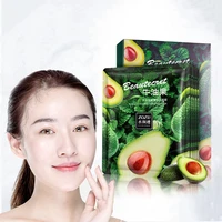1pcs avocado moisturizing facial masks tender smooth nourishing oil control skin care anti freckle whitening mask korea cosmetic