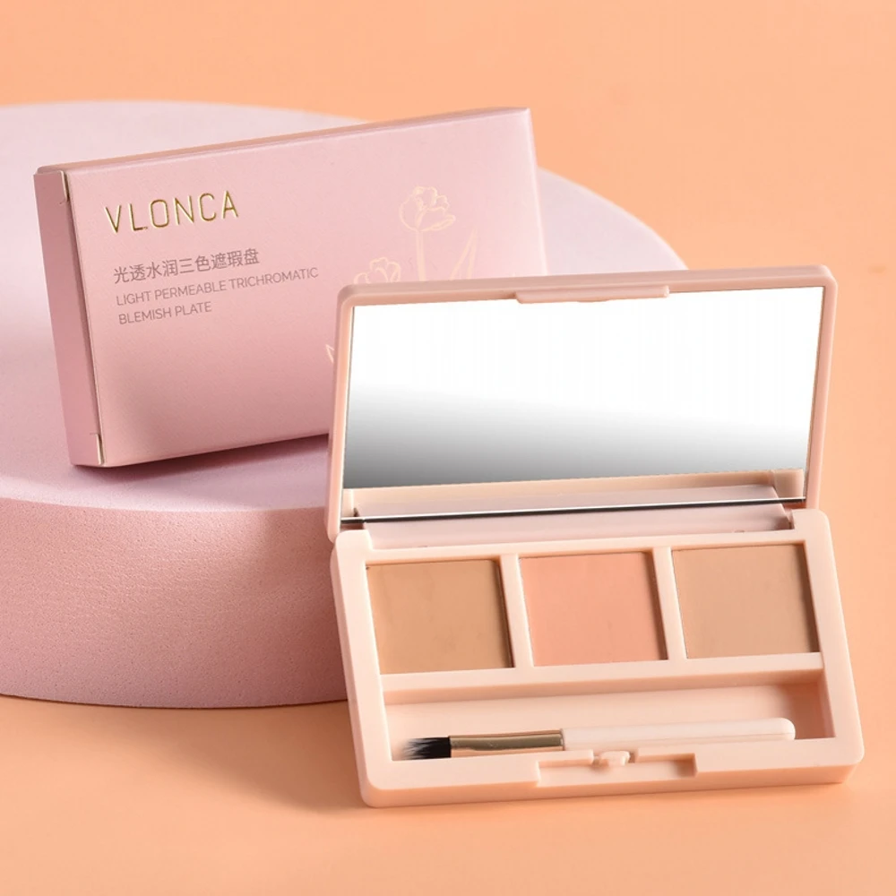 

3 Color Concealer Foundation Cream Cover Tattoo Acne Scars Concealer Moisturizing Full Natural Brighten Makeup Concealer