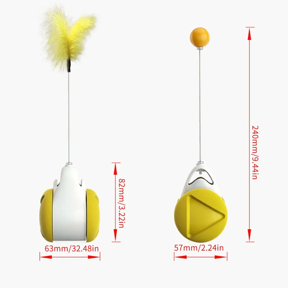 

Tumbler Swing Toys Cats Interactive Balance Car Chasing Pet Trainning Toy With Catnip Funny Pet Products Dropshipping 63 57 82mm