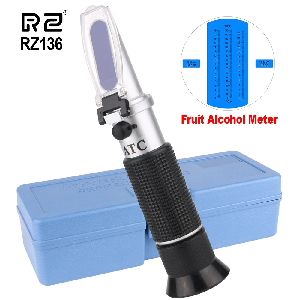 Рефрактометр RZ136 автоматический измеритель содержания спирта и сахара 0-26% Брикса