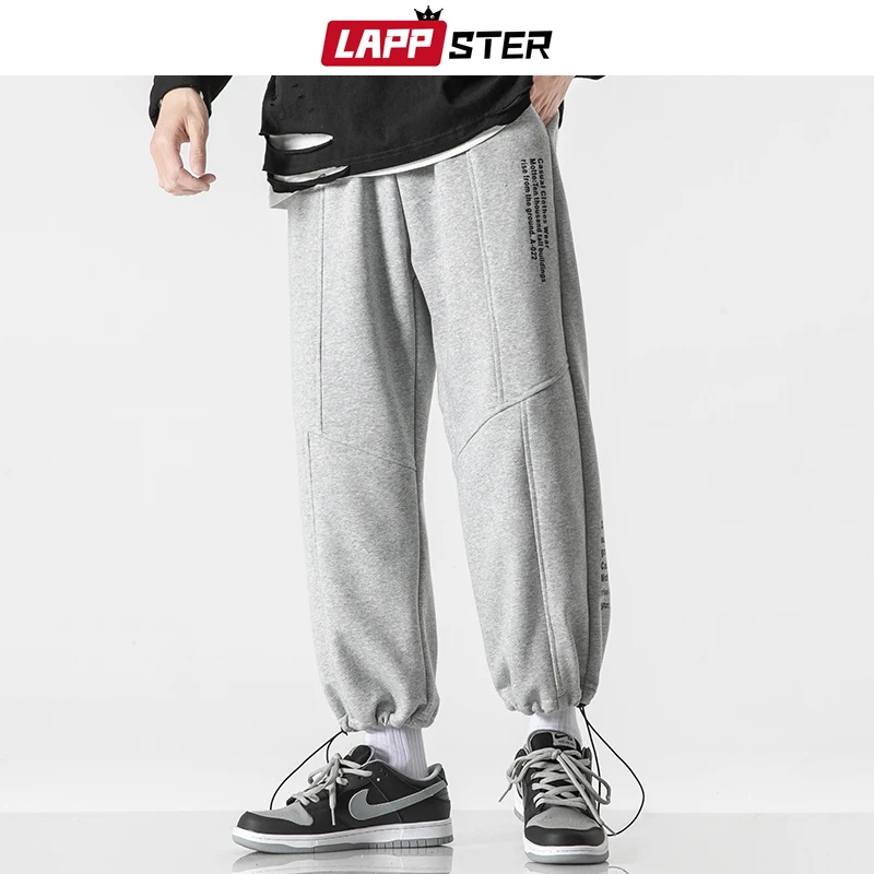 

Джоггеры LAPPSTER мужские составного кроя, уличная одежда в стиле Харадзюку, спортивные брюки с надписью, свободные штаны, 5XL, весна 2021