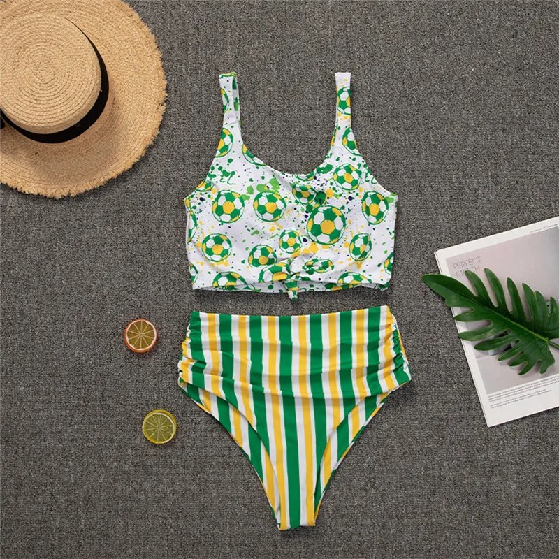 Комплект из двух предметов с футбольным принтом новый сексуальный женский