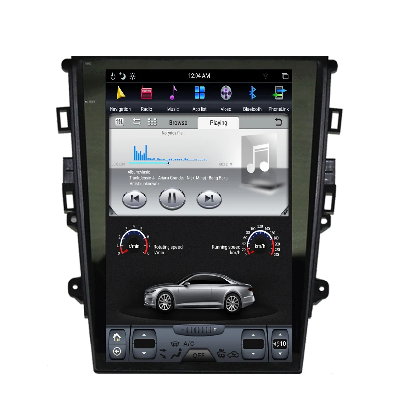 NAVITOPIA 12 1 дюймовый вертикальный экран Tesla Android 7 Автомобильный GPS-навигатор для Ford