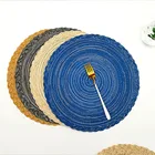 Круглая хлопковая тканая Нескользящая кухонная подставка в скандинавском стиле, изоляционная подставка для посуды, коврик для журнального столика, домашний декор 51020