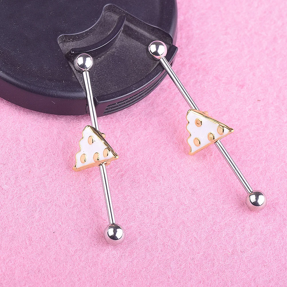 Женские пиццы штанга в ухо хрящевой пирсинг серьги из нержавеющей стали |