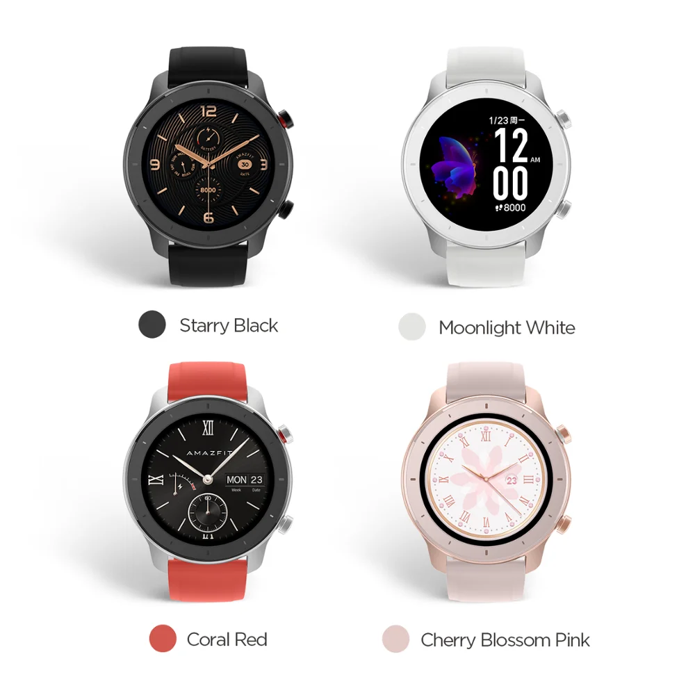 Оригинальная глобальная версия Amazfit GTR 42 мм Смарт часы 5ATM водонепроницаемые 12