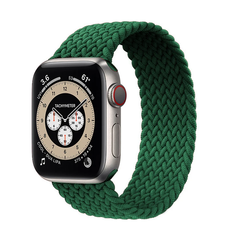 

Nylon Elastic Fabric Bracelet iWatch Serie 3 4 5 SE 6 44 Braided Solo Loop Strap For Apple Watch Band 44mm 40mm 42mm 38mm 44 mm