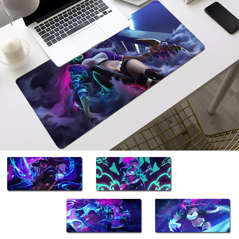 

Vintage League of Legends Akali Mouse Pad Gamer Keyboard Maus Pad Desk Mouse Mat Game Accessories For Overwatch