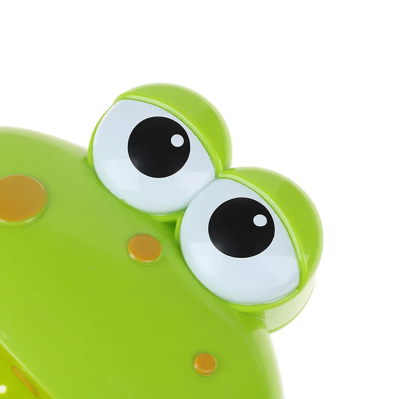 

2021 New Bubble Machine Big Green Frog Automatic Bubble Maker Blower Music Bath Toys For Baby Bathtub Soap Machine for Children