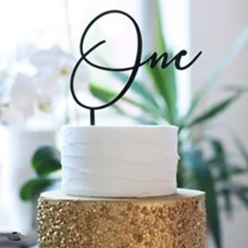 Акриловый Топпер для одного торта 1 день рождения топпер кексов флаги товары