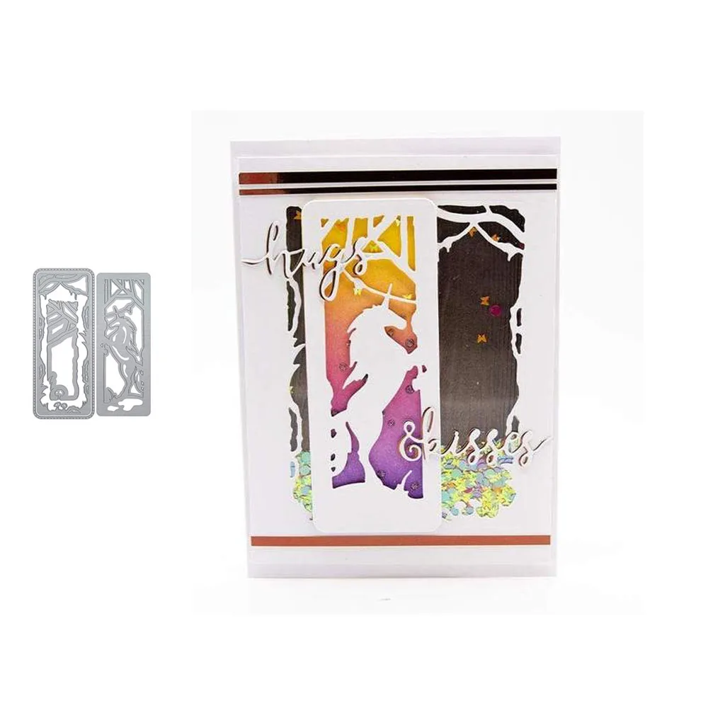 

JC Unicorn Branch Rectangle Metal Cutting Dies for Scrapbooking DIY Punch Blade Card Make Stencil Craft Mold Mould Decoration