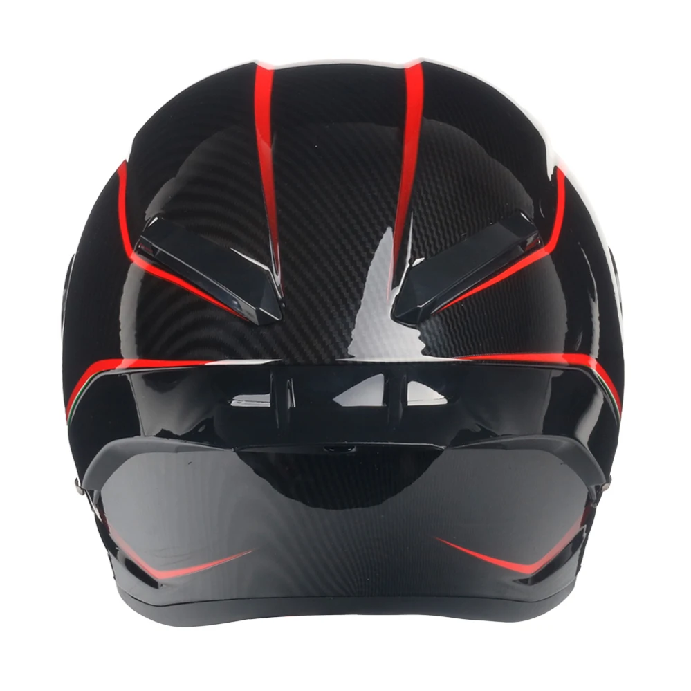 Карбоновая печать мотоциклетный шлем полное лицо точка Fmvss No.218certified Capacete Moto Cascos Para Moto Devil Horns Racing