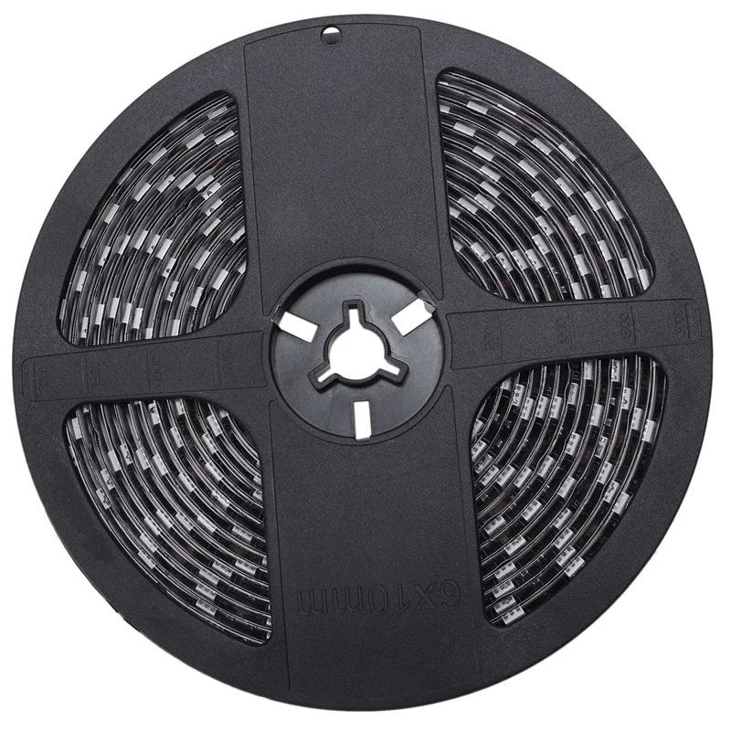 Цветная (RGB) Светодиодные ленты светильник 5 М 5050 SMD 300 LED черный на печатной плате