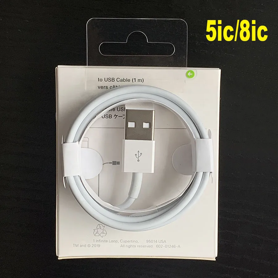10 шт. 5ic 8ic чип 1 м/3 фута E75 i7/i8 модель данных USB зарядный кабель для i5 6 7 8 plus X XS MAX XR с