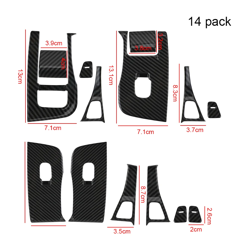 

Car Accessories Sticker DIY Interior Carbon Fiber Film Car ABS Window Lifter Switch Buttons Decorative Frame Cover Trim