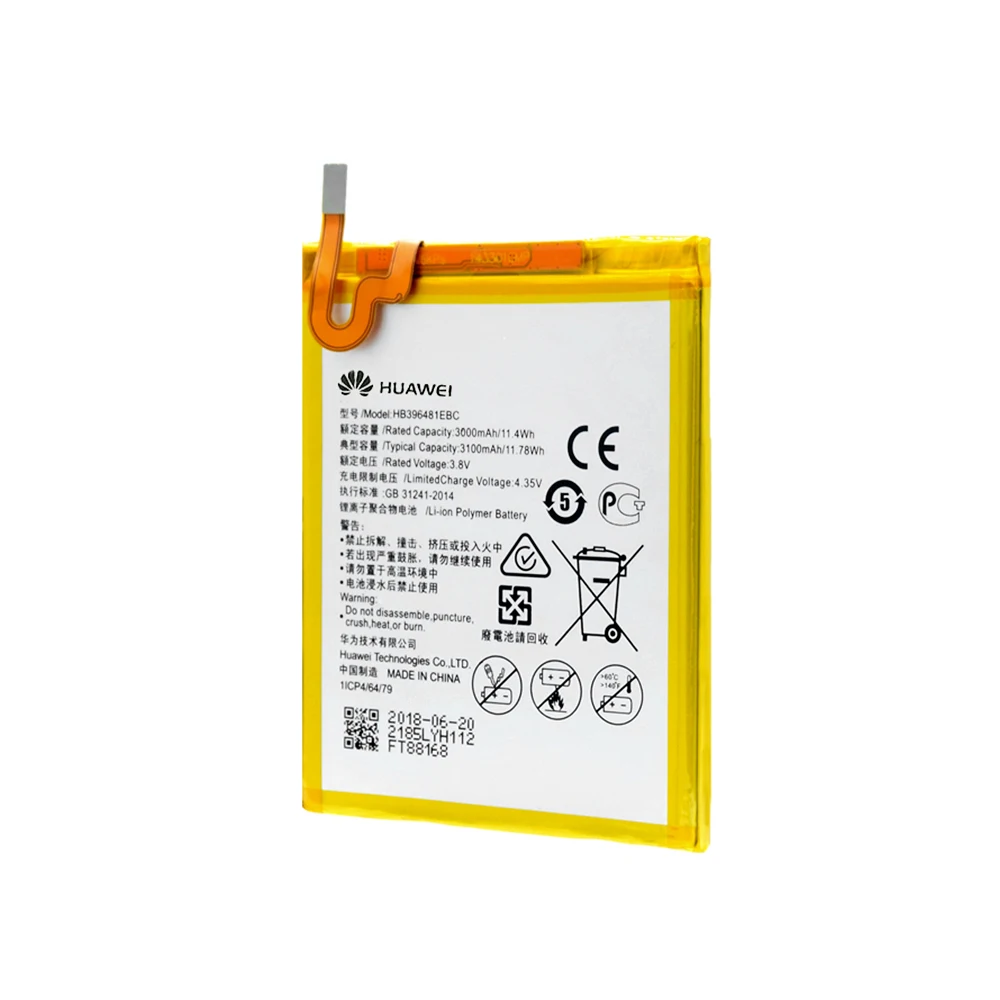 Аккумулятор HB396481EBC для Huawei Ascend G7 Plus/ Honor 5X/ 5A/ G8/ G8X / GR5/ Maimang 4 L03 UL00 TL00 AL00 D199 100%