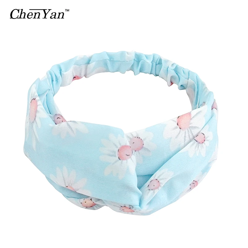 ChenYan модная Женская эластичная повязка на голову тканевая для волос с принтом FD1911