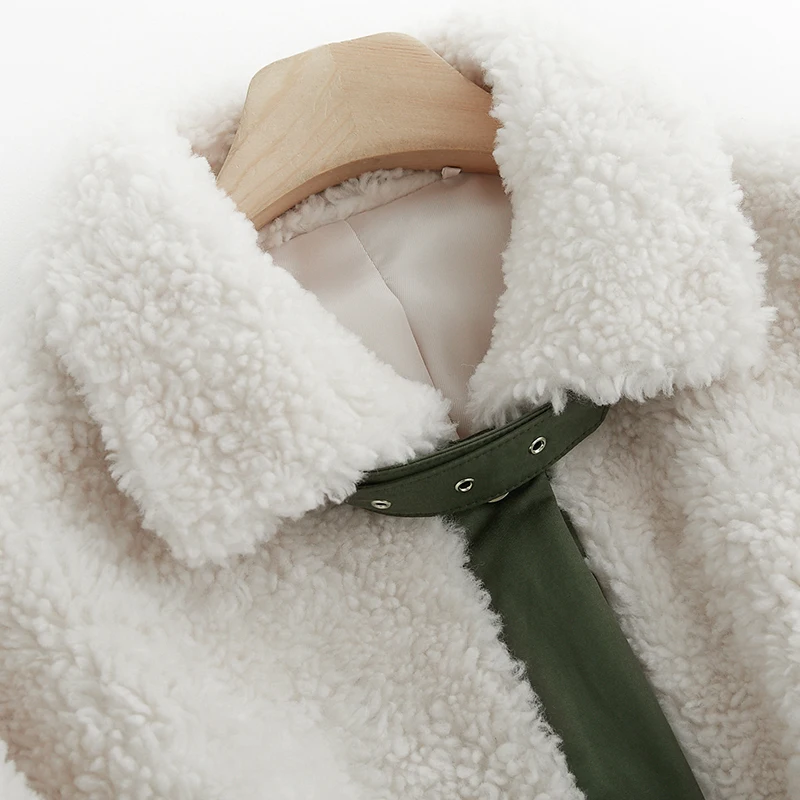 Пальто из натурального меха 100% шерстяная куртка Осенне зимнее пальто женская