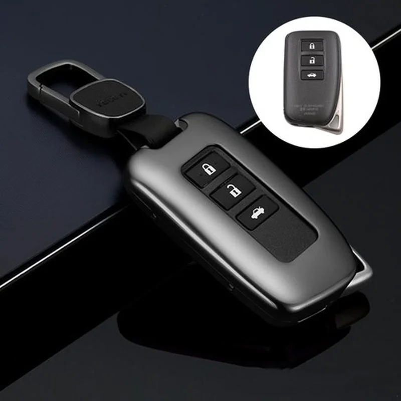 

High-Quality Aluminium Alloy Car Key Case Cover Key Bag Shell Protector for Lexus NX200 ES200 RX300h UX260h Car Accessories