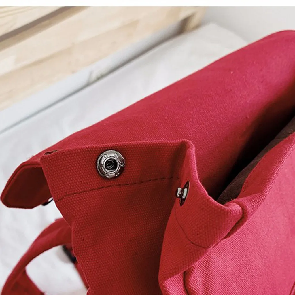 

Fashion unisex canvas Korean Harajuku style backpack solid color simple large capacity backpack laptop bag