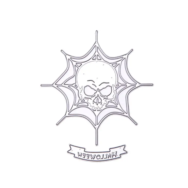 Металлические Вырубные штампы в виде черепа на Хэллоуин фотообои карточки