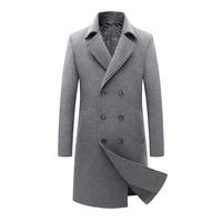 new winter double breasted coat men wool thick slim fit jacket outerwear warm coat mens casual coats overcoat plus size s 4xl