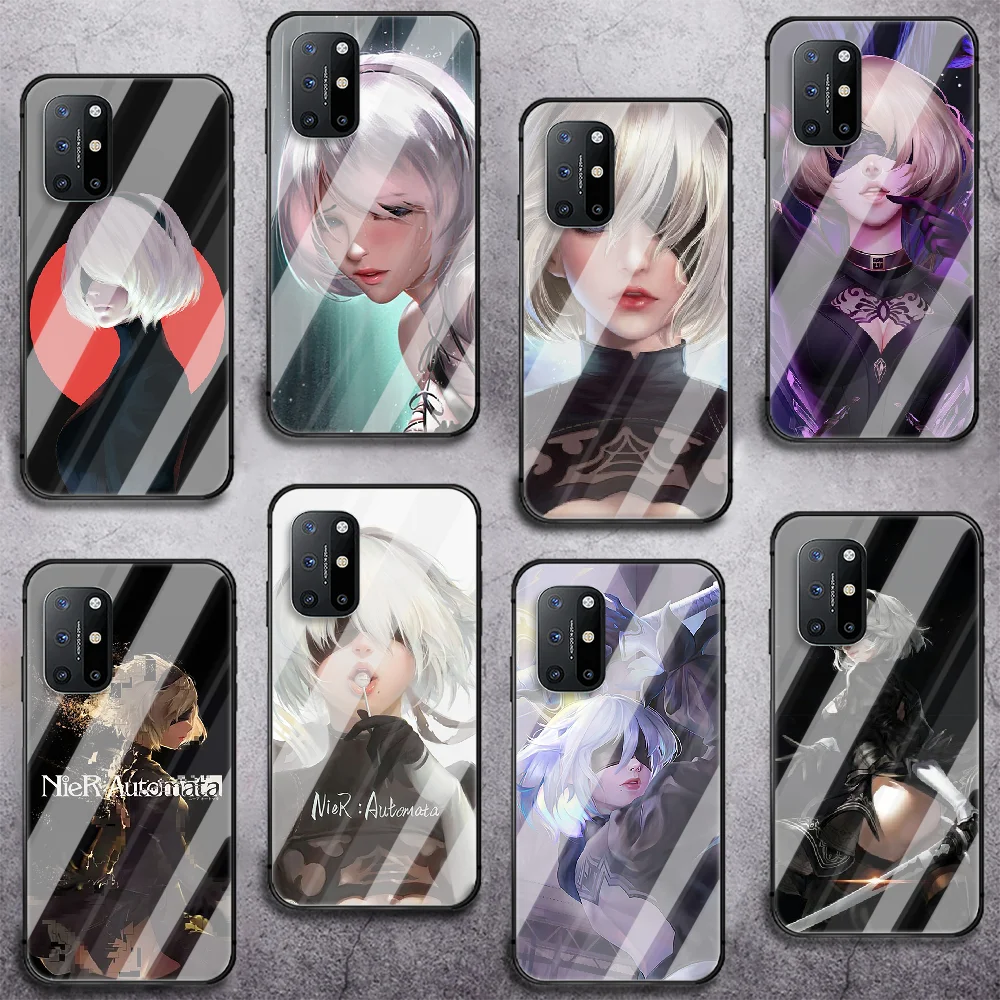 

Game Anime NieR Automata Phone Tempered Glass Case Cover For Oneplus 5 6 7 8 9 Nord T Pro Trend Silicone Waterproof