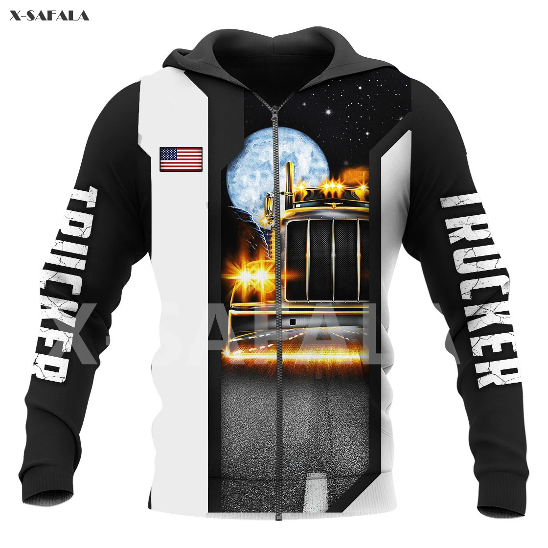 

Trucker Operator Job Tattoo Skull Name Flag 3D All Printed Hoodie Man B Women Harajuku Outwear Zipper Pullover Sweatshirt Casual