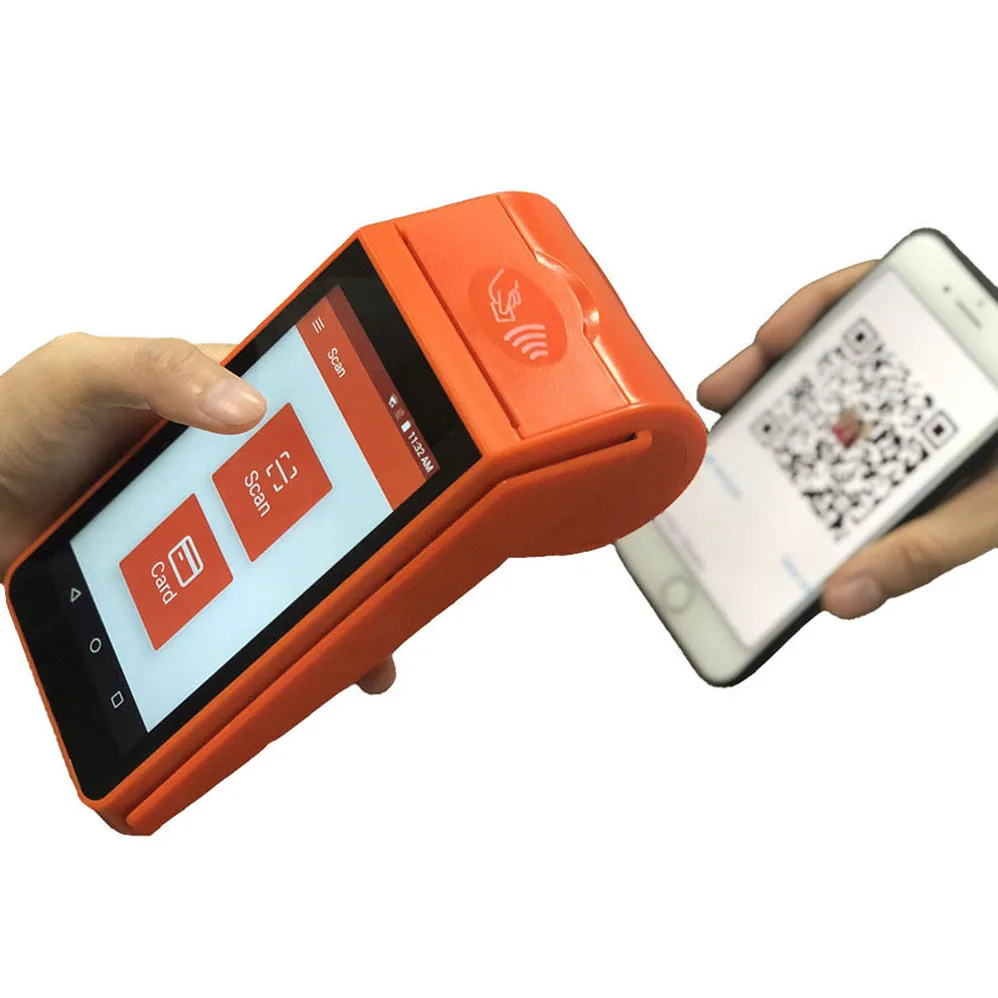 5,0 дюймов Оплата банкнот Android Pos терминал со встроенным Bluetooth Термальный чековый принтер