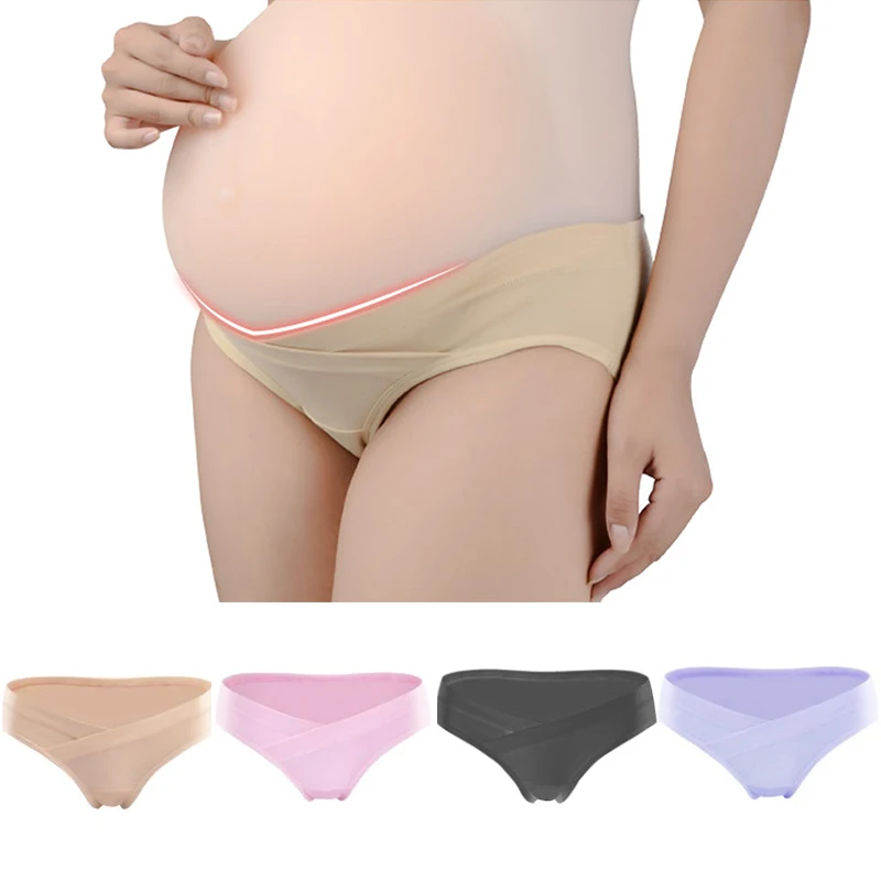 Хлопковые трусики для беременных с низкой талией треугольные трусы женщин