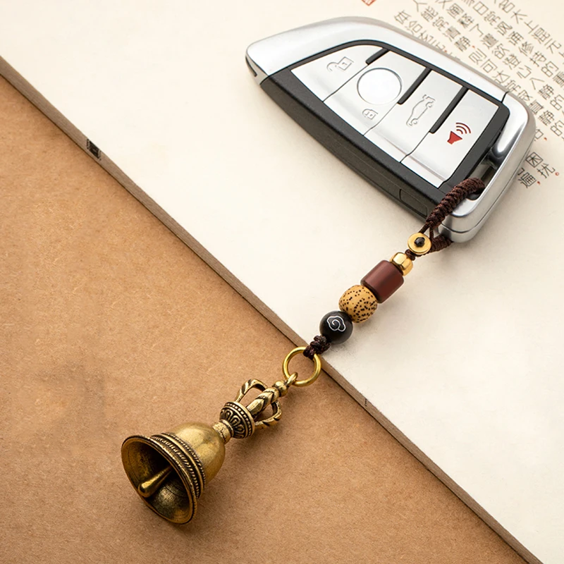Латунная тибетская буддистская Ваджра брелок с колокольчиком Подвески