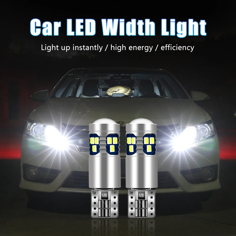 

For Volkswagen VW Golf 4 5 6 7 MK4 MK5 MK6 MK7 Scirocco Caddy Touareg 2pcs T10 W5W LED Bulbs Car Width Parking Light Accessories