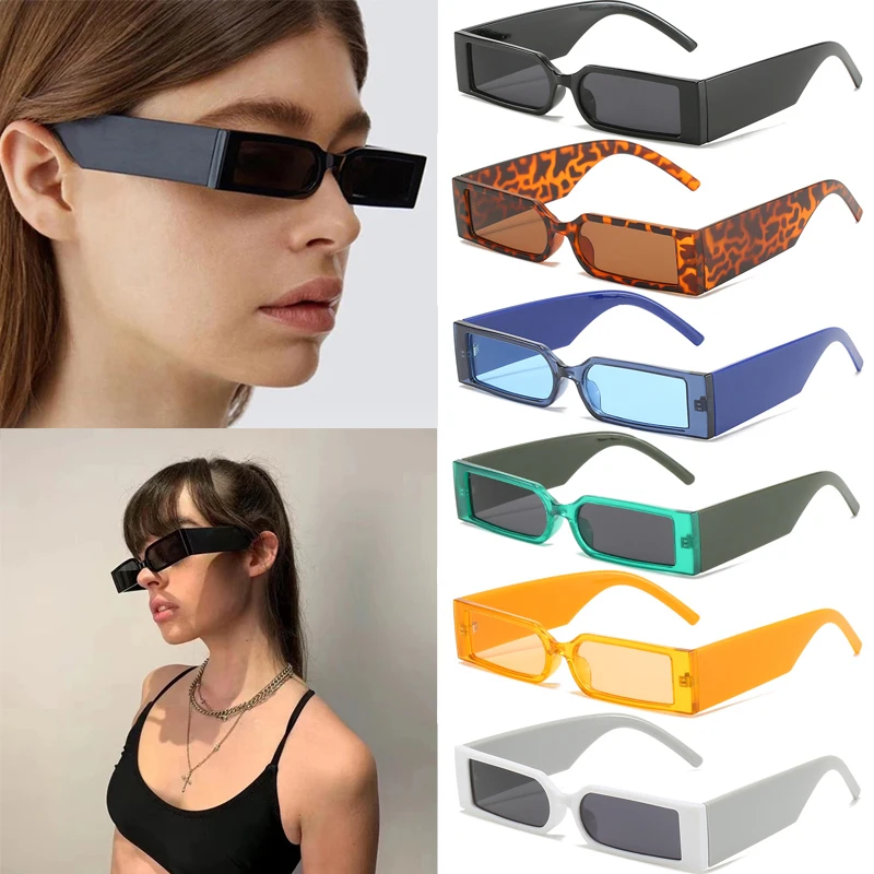 

Rectangle Frame Fashion Sunglasses Hip Hop Vintage Shades Glasses Luxury For Men Women Unisex UV400