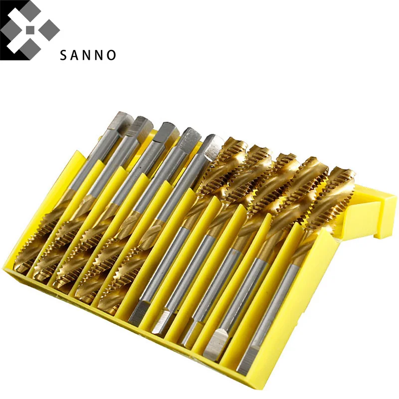 Спиральный рифленый станок из быстрорежущей стали 10 шт. винтовой кран M2 M8 M14 M20