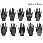 Набор трафаретов Xmasir для татуировок, хна, 10 шт.компл., для женщин, для девочек, Временные татуировки, наклейки для рук, боди-арт, новый дизайн