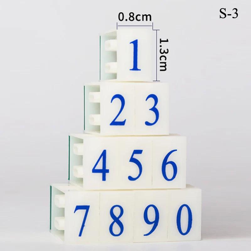 Резиновый штамп 0 9 комбинированный номер для документов картонной коробки