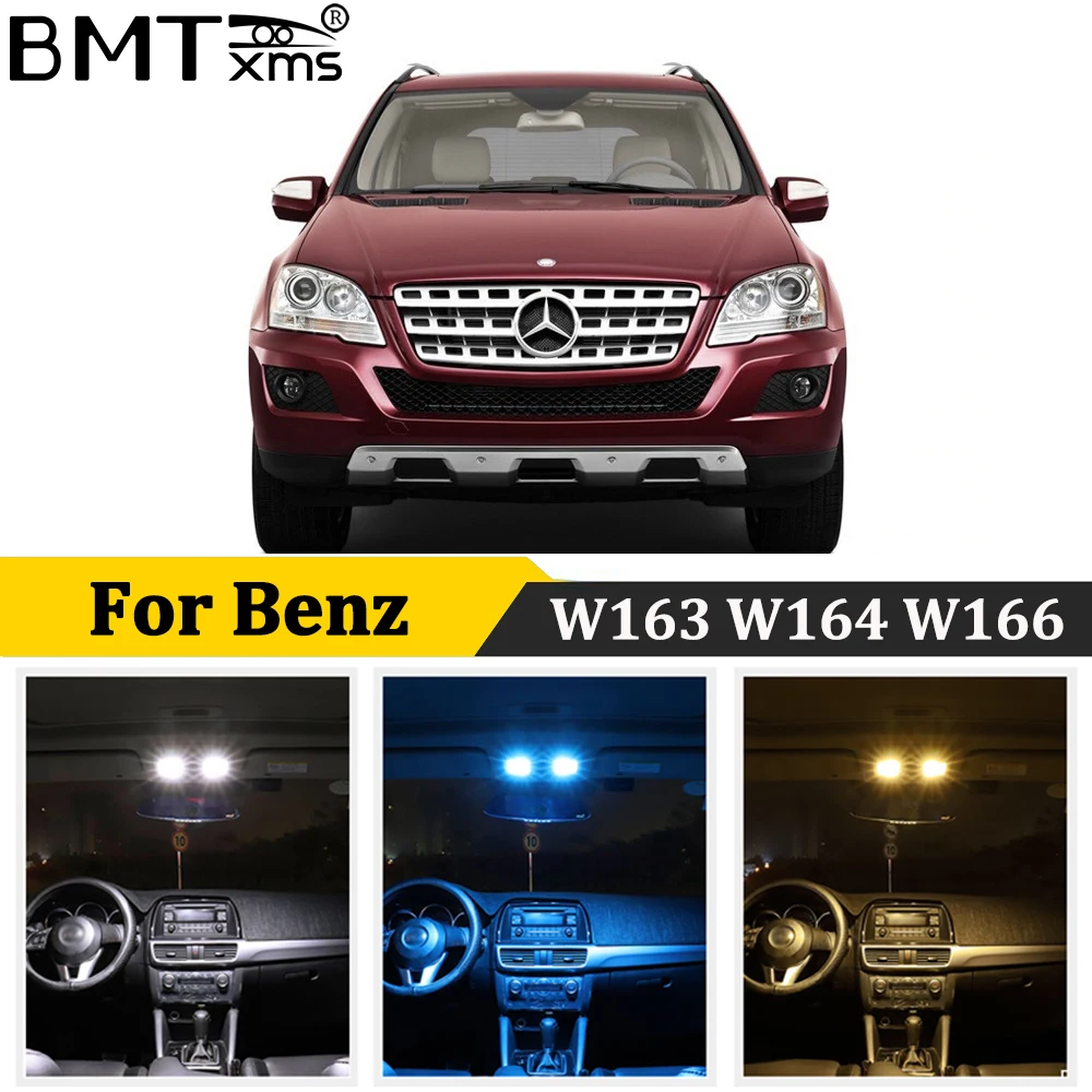 BMTxms для Mercedes Benz M ML Class W163 W164 W166 AMG 1998 2015 Canbus автомобильная светодиодная купольная