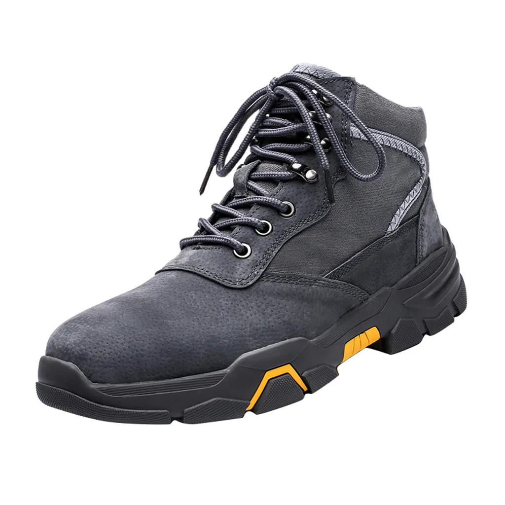 SAGACE Warm Winter Ankle Boots Men Casual Shoes Lace-UpLeather Waterproof Work Tooling Mens male Military Army Botas | Спорт и