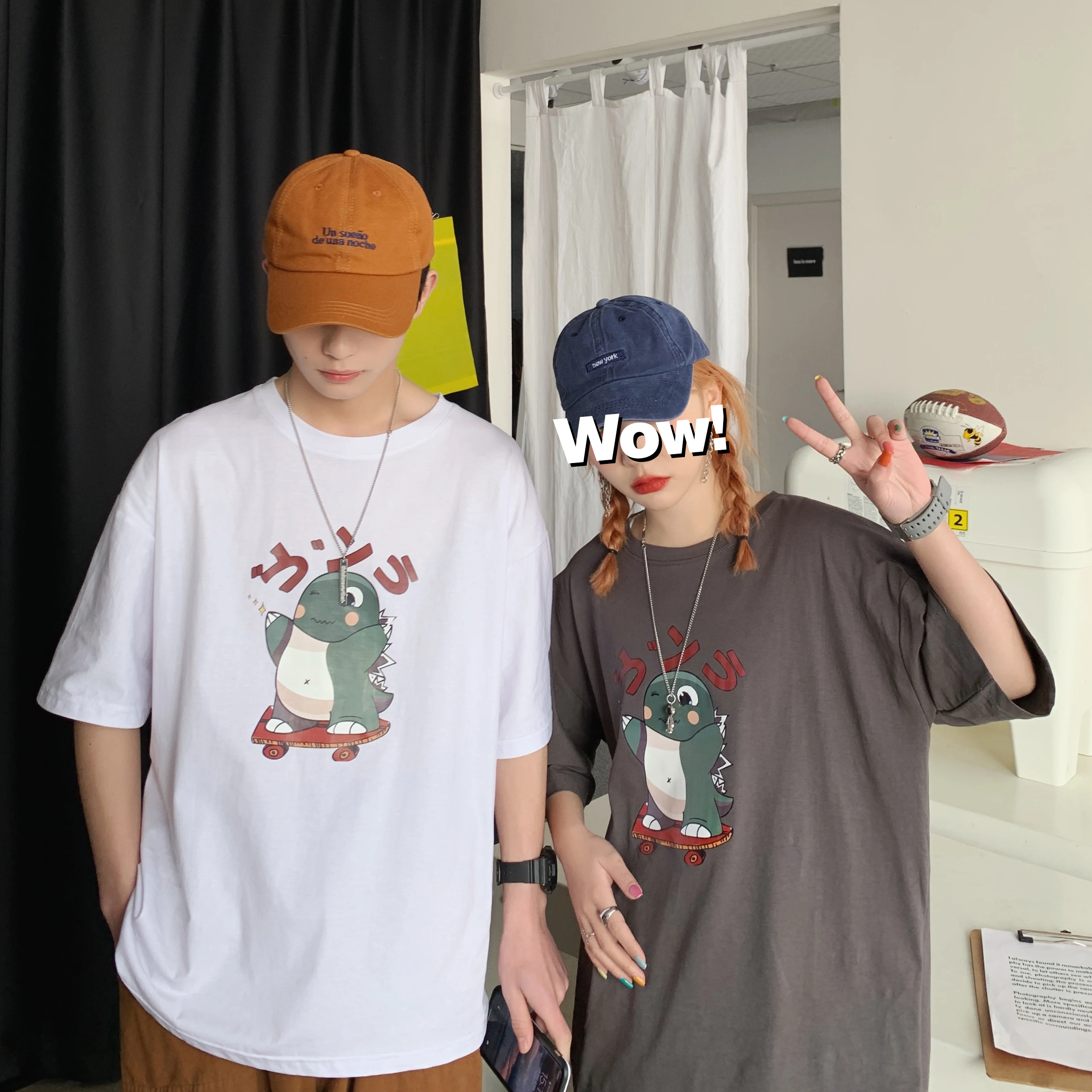 Летняя футболка с короткими рукавами Мужская хлопковая большого размера принтом