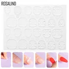 ROSALIND 120 шт накладные наклейки для ногтей s Матовый дизайн ногтей липкий прозрачный клей для ногтей двухсторонняя лента украшение