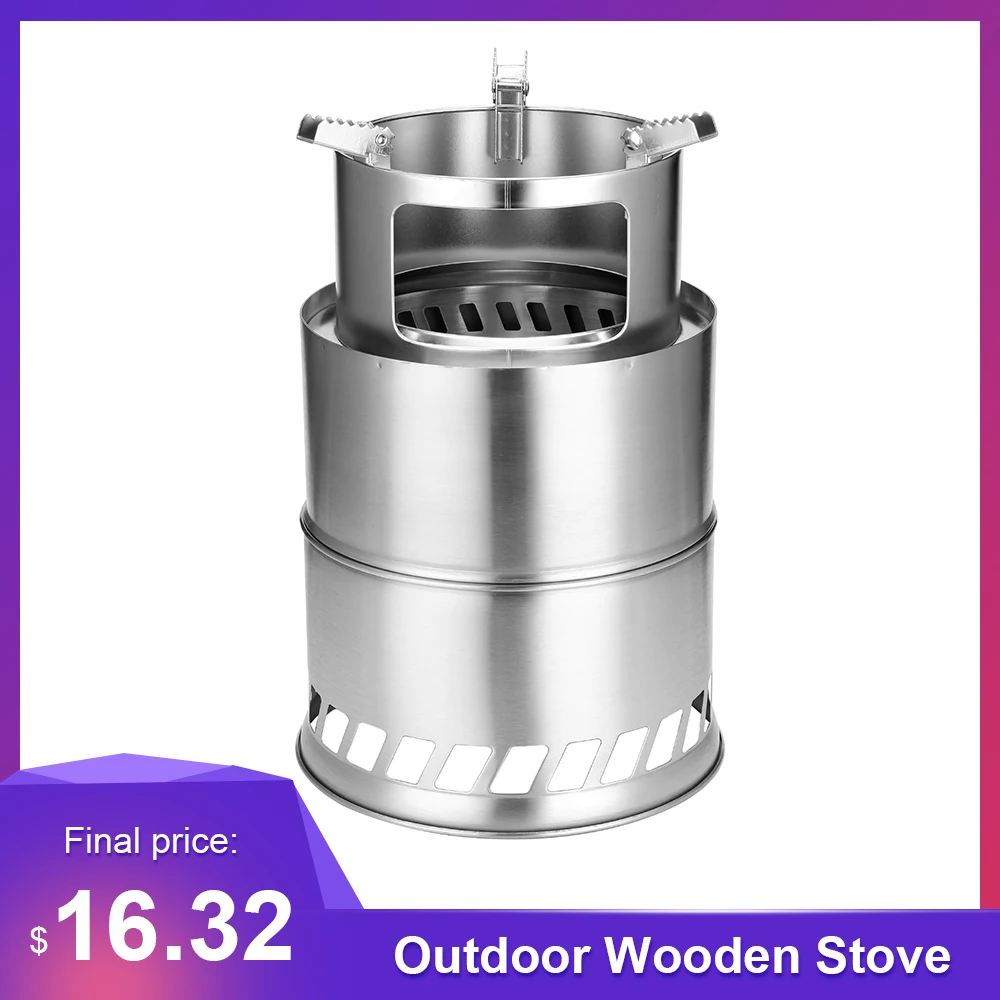 Деревянная горелка Lixada из нержавеющей стали портативная легкая спиртовая