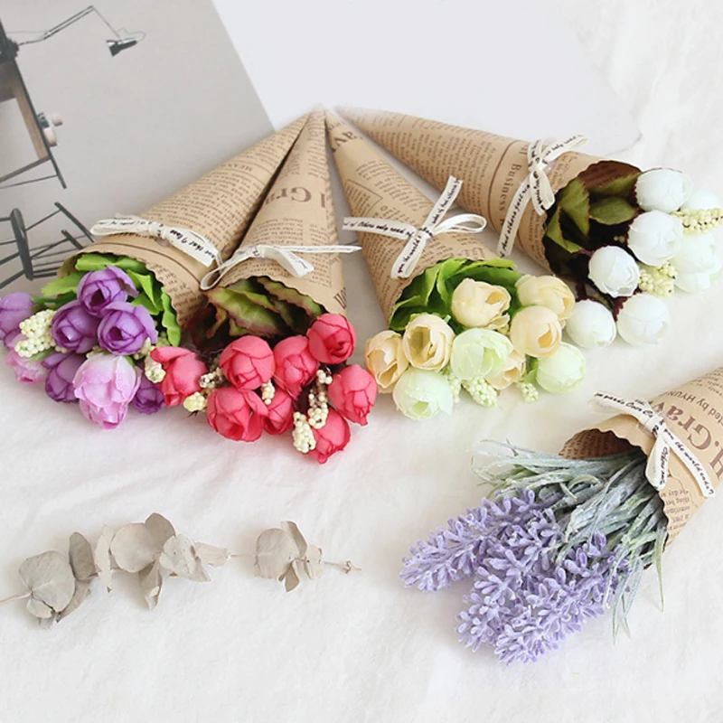 Аксессуары декоративный бумажный тюбик цветок Чистый и свежий букет подарок на