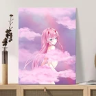 Zero Two 002 DARLING in the FRANXX Аниме Картина на холсте настенные художественные плакаты печатные картины украшение для гостиной домашний декор