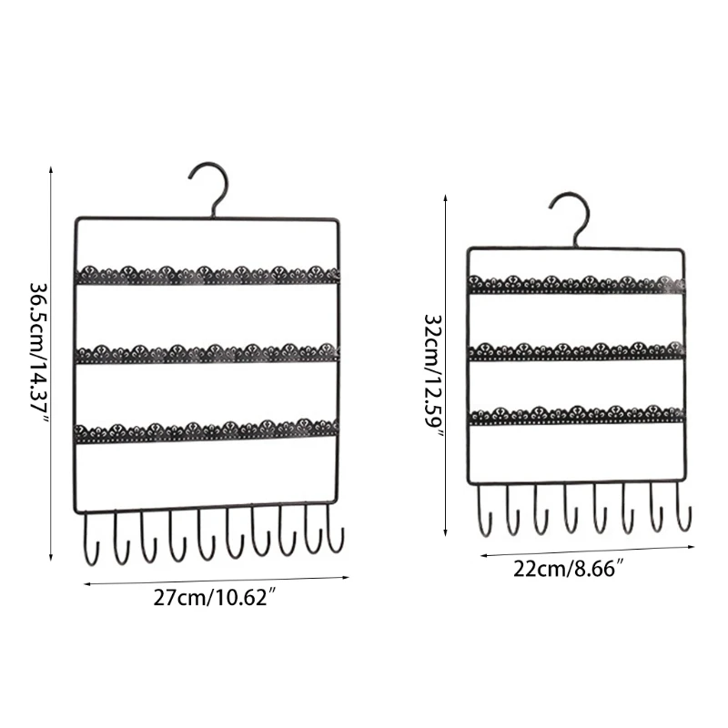 

2021 New Three-layer Wrought Iron Earrings Jewelry Display Holder for Girls Women