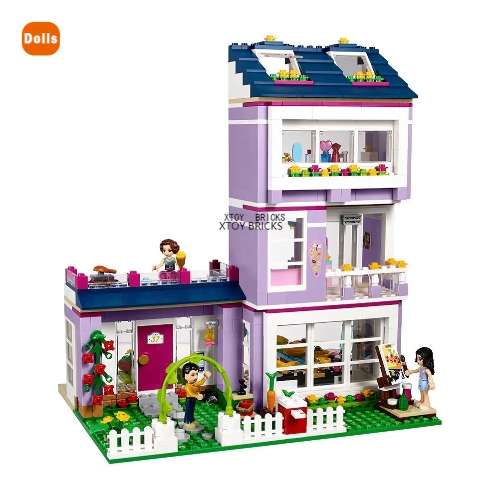 

Compatible with 41095 Friends Emma's House Building Blocks Emma Mia with Figures Educational Toys for Children Girls