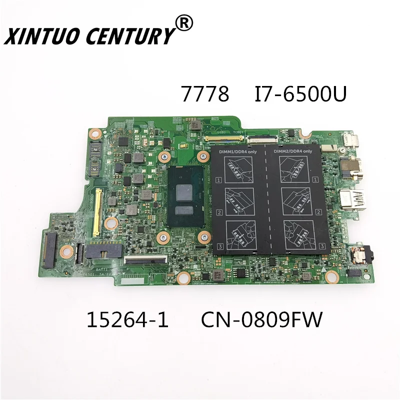 

CN-0809FW 0809FW 809FW 15264-1 I7-6500U для Dell Inspiron 7778 материнская плата X41DX материнская плата Тест 100%